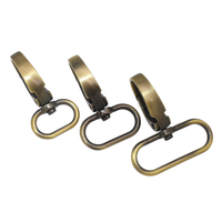 Mousqueton à déclenchement en bronze brossé avec queue ovale pour lanière, accessoires de sac en métal, plusieurs tailles, vente en gros