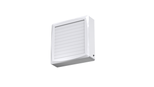 Ventilador de Pared Cuadrado Blanco con Obturador Automático para Baño, Cocina, Oficina e Interiores - Product Image 2