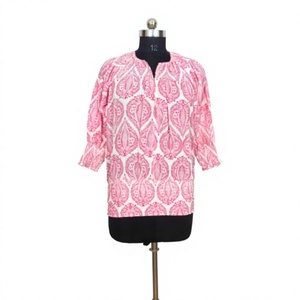 Vestidos Casuales con Botones, Lavables y Ecológicos, Hechos a Mano, Elegantes, Florales, Vintage, de Algodón, Ajustados, de Media Manga, para Fiestas y Salidas - Product Image 1