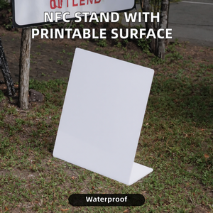 Mini Exhibidor NFC de PVC Blanco Imprimible con Chip NTAG215, Resistente al Agua, para Tarjetas de Presentación y Aplicaciones de Pago - Product Image 2