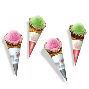 Vasos de Papel Desechables en Forma de Cono para Helado, Fundas de Papel para Conos de Helado con Diseño Personalizado Impreso - Product Image 3