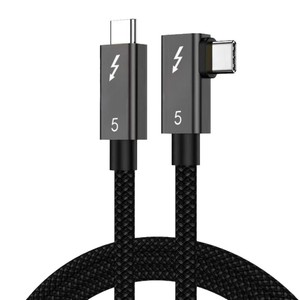 Cavo Thunderbolt ad Alta Velocità con Display e Cavo Thunderbolt Display, Ricarica Rapida 5A, Type-<span class=keywords><strong>C</strong></span> <span class=keywords><strong>a</strong></span> Type-<span class=keywords><strong>C</strong></span>, 1 <span class=keywords><strong>m</strong></span> in Nylon per Laptop - Product Image 1