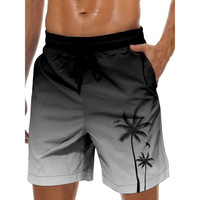 Shorts de bain pour hommes, logo personnalisé, été, léopard, réversible, imperméable, taille élastique, décontracté, nylon, polyester, boardshorts de plage