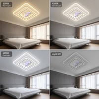 Plafonnier LED Carré Anti-Scintillement Cerf Porte-Bonheur, 3 Couleurs Dimmables, Haute IRC, Protection Oculaire pour Chambre d'Enfant et Famille