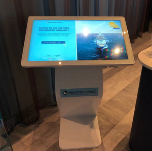 55 इंच ऑल-इन-वन विंडो टच स्क्रीन पीसी इंटरैक्टिव डिस्प्ले कियोस्क के साथ इनडोर उपयोग के लिए k बेस फ्लोर स्टैंड के साथ - Product Image 6