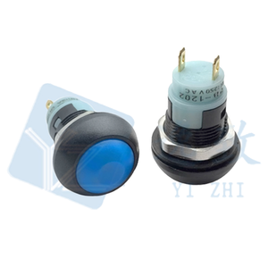 Interruptor de Botón Pulsador Mini Redondo de Plástico Impermeable PSB-33A de 12 mm y 2 Pines, Negro - Product Image 4