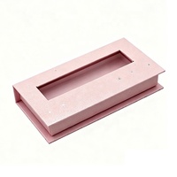 Boîte d'emballage personnalisée haut de gamme en carton en forme de petit livre pour faux ongles avec fenêtre