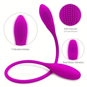Oplaadbare 7 Snelheden Dubbele Kop Jump <span class=keywords><strong>Egg</strong></span>-Spot Bullet Dildo <span class=keywords><strong>Vibrator</strong></span> <span class=keywords><strong>Anal</strong></span> Butt Plug Volwassen Seksspeeltje Voor Paar Mannen Vrouwen - Product Image 2