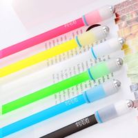 Stylo en plastique lumineux à LED avec fidget spinner, outil d'écriture anti-stress, convivial pour les débutants, idéal pour les cadeaux de fête