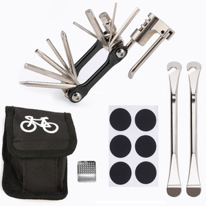 Yueli Bicycle Repair Tool Kit Multi-functional With <b>Tire</b> Patches And <b>Levers</b> For Mountain Bike Maintenance - Product Image 1