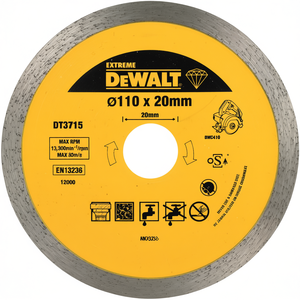 Disco de Corona Continua Dewalt 110 x 20 mm para Cortadora de Azulejos DWC410 - Product Image 2
