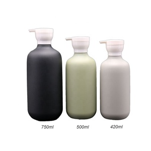 Custom Color <strong>Plastic</strong> Shampoo <strong>Bottle</strong> 400 <strong>500</strong> 750 ml Matt Boston Round Lotion Pump <strong>Bottles</strong> Shower Gel Container Cosmetic Packaging - Product Image 2