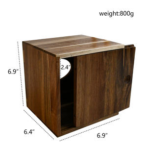 Soporte de pañuelos de madera de acacia Youlike con fondo deslizante, organizador de almacenamiento de servilletas de madera decorativas para sala de estar - Product Image 2