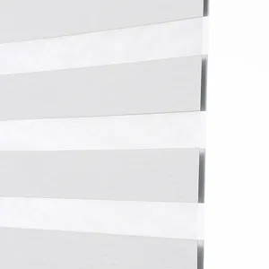 Children Safety Cordless Spring Control Smart Home Window Blinds Dual Layer Zebra Curtain Blinds For Window Shade