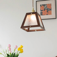 Mini-pendentif carré E27 de taille moyenne, lampe LED suspendue vintage pour salon, chambre, chevet, îlot de cuisine