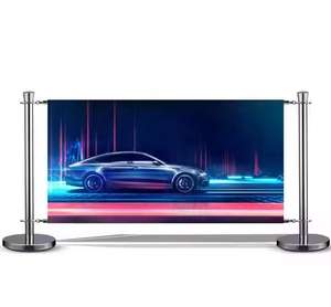 حواجز التحكم في الحشود بالألوان المخصصة ، حواجز القهوة غير القابل للصدأ للمطاعم ، تقف لافتات حاجز المقاهي ، حاجز الرياح للإعلان - Product Image 5