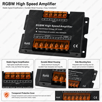 Penguat Sinyal RGBW Kecepatan Tinggi DC 5-24V 4 Kanal 10A X 4CH Terminal Sekrup untuk Kit Pengontrol Strip LED RGBW