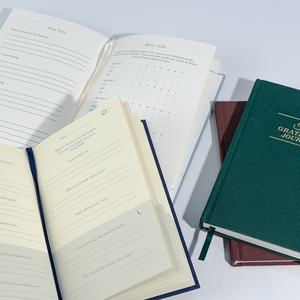 Carnet de notes professionnel personnalisé A5 avec couverture en tissu, couverture rigide, journal de gratitude en lin - Product Image 3