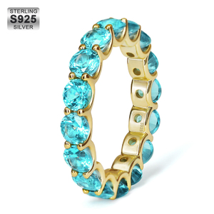 Real S925 plata CZ chapado en oro <span class=keywords><strong>anillo</strong></span> de sello joyería piedra preciosa niñas mujeres Zirconia 925 <span class=keywords><strong>anillo</strong></span> de plata esterlina para Mujeres Hombres - Product Image 3