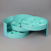 Boîte d'emballage rigide cylindrique de luxe, logo personnalisé en relief, papier d'amidon de maïs, boîtes cadeaux pour chocolats et biscuits, fermeture magnétique, diviseurs
