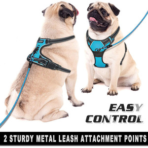 Custom Logo OEM Cheap <strong>Price</strong> Comfortable Wholesale Heavy Duty High Quality Adjustable No Pull Luxury Neoprene Nylon Dog <strong>Harness</strong> - Product Image 2