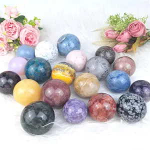 Bulk Wholesale High Quality Crystal Healings Dream Amethyst Mixed Crystal Sphere For Decoration