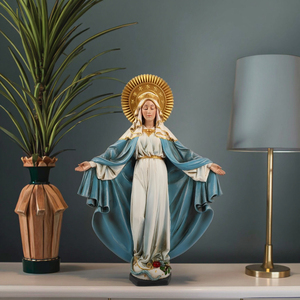Estatuas Religiosas Católicas de Resina, Figura Cristiana de Piedra de 11.81'' de Alto, Modelo de la Virgen María de la <span class=keywords><strong>Inmaculada</strong></span> Concepción, Productos en Stock - Product Image 2