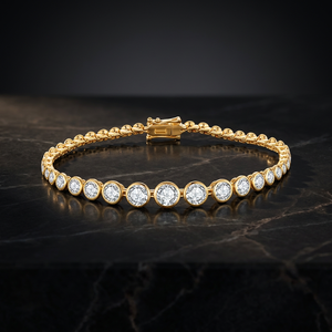 Pulsera de Diamantes Cultivados en Laboratorio QUEENSUN de 4.2 Quilates, Oro Sólido de 18K, Corte Brillante, Degradado de Diamantes, para Mujer - Product Image 4