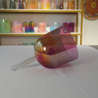 Bol chantant à poignée HF 432Hz 440Hz Ruby Cosmic Light Bols chantants en cristal de quartz à main pour la méditation de guérison par le son
