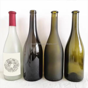 Botella de cristal de licor de champán negro marrón Cabernet Botellas de vino de cristal esmerilado negro Whisky Vodka <span class=keywords><strong>Gin</strong></span> Botella 750 Ml - Product Image 5