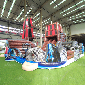 Toboggan aquatique gonflable commercial WINSUN avec piscine à jets d'eau pour enfants, idéal pour les locations de fêtes estivales en extérieur - Product Image 3