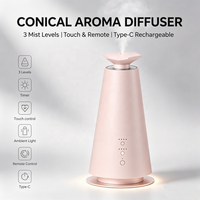 Diffuseur d'arômes portable rechargeable sans eau en alliage d'aluminium avec application, pour hôtels, spas et usage commercial