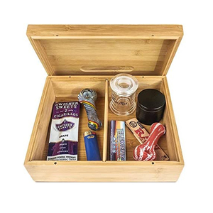 Bamboo Box Storage Organizer Bamboo Wooden Stash Box For Smoking Accessory