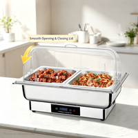 Chauffe-Plats Électrique Commercial en Acier Inoxydable Grand Format – Plats de Présentation pour Buffets d'Hôtels et Restaurants