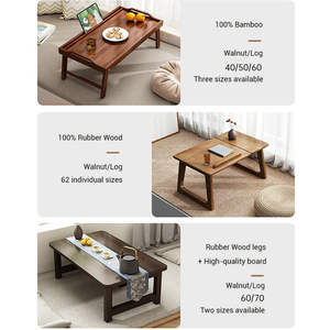 Mesa de Centro Cuadrada Moderna de Madera Maciza Natural, Ecológica, Duradera, Precio de Fábrica, Tamaño Personalizable Estable para Sala de Estar - Product Image 4