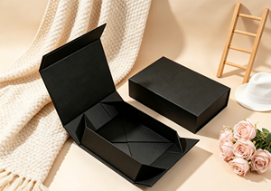 Eco-Friendly High-End Matte Black Foldable <b>Magnetic</b> <b>Gift</b> <b>Box</b> Four-Color Printed Design Made Thick Rigid Cardboard Integrated - Product Image 6