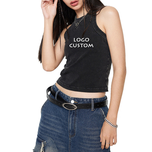 Phụ Nữ Của Cổ Điển Rửa Tank Tops Đường Phố Hip Hop Phong Cách Thể Thao Giản Dị Mỏng Phù Hợp Với Cay Cô Gái Sexy Vest Thoáng Khí Thiết Kế - Product Image 5