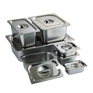 Stainless Steel Rectangular Serving Bowl 6.5Cm 10Cm 15Cm Height For Hotel Buffet Food Storage - Product Image 3