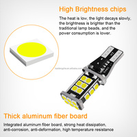 Kaidengzhe 12V Nouvelle Lampe de Positionnement Latérale Super Lumineuse T15 Canbus 3030 24smd Ampoule LED Blanche Rouge Ambre pour Feu de Recul de Voiture