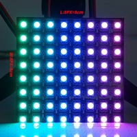 Panneau matriciel LED RGB 8x8 WS2812B adressable 5050 SMD P10 64 pixels contrôlés individuellement, module d'affichage DC 5V