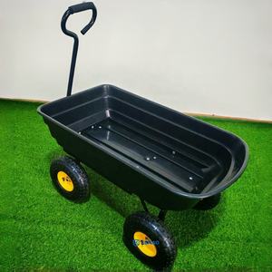 ग्रीनहाउस नर्सरी कार्ट गार्डन सेंटर फूल परिवहन ट्रॉली चार पहियों के साथ बागवानी हैंड कार्ट प्लास्टिक ट्रे डंप कार्ट - Product Image 3