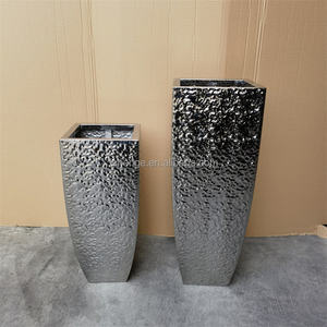 Macetas <span class=keywords><strong>de</strong></span> acero inoxidable <span class=keywords><strong>para</strong></span> decoración del hogar con balcón, macetas cuadradas modernas <span class=keywords><strong>para</strong></span> <span class=keywords><strong>interior</strong></span> - Product Image 5