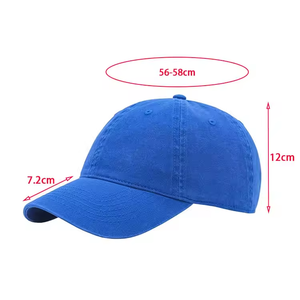 Casquettes de baseball OEM 6 panneaux en coton 100% vierges non structurées, personnalisables avec logo, de haute qualité, effet délavé, pour le sport - Product Image 2