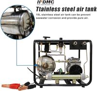 Système de compresseur d'air sans huile 12V 550W alimenté par batterie, pompe à vide, 1x50 FT de tuyau