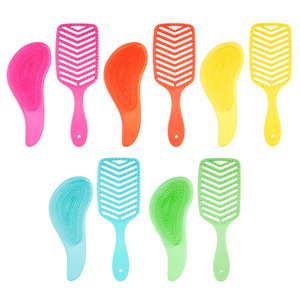 Paddle Hair <b>Brush</b> Set Colorful Plastic Hairbrush For General Use With <b>Smooth</b> Design - Product Image 1
