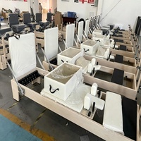 Cama de Pilates Reformer Comercial de Madera de Arce para Rehabilitación, Fitness, Entrenamiento de Core y Máquina de Pilates Reformer para Estudio