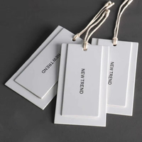 Étiquettes de vêtements au design simple, étiquettes personnalisées avec logo de marque, étiquettes en papier avec cordon pour vêtements