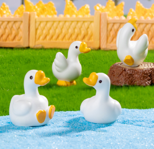 ตุ๊กตาสัตว์สุดสร้างสรรค์สำหรับตกแต่งขนาดจิ๋วตุ๊กตาคู่ตกแต่งด้วยรูปปั้น<span class=keywords><strong>เค้ก</strong></span>ห่านห่านทำจากเรซิ่นแบบ DIY - Product Image 4