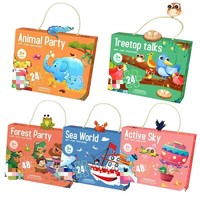 Puzzle au sol Monde animal Jigsaw Grands puzzles 36 pièces pour les tout-petits enfants apprenant des jouets de développement éducatif préscolaire