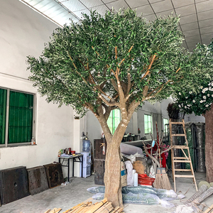 Cây ô liu nhân tạo lớn, chống tia UV, cây ô liu giả bằng sợi thủy tinh kim loại, cây ô liu nhân tạo cỡ lớn, cây ô liu ngoài trời 6 mét - Product Image 1